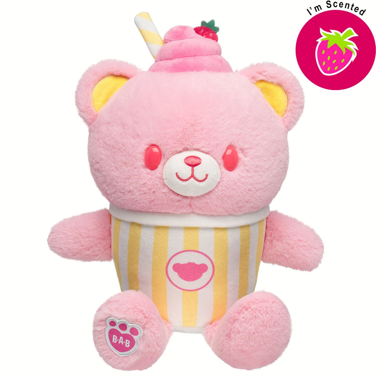 Strawberry Lemonade Bear Slushie Plushie Scented | BAB - US 4778