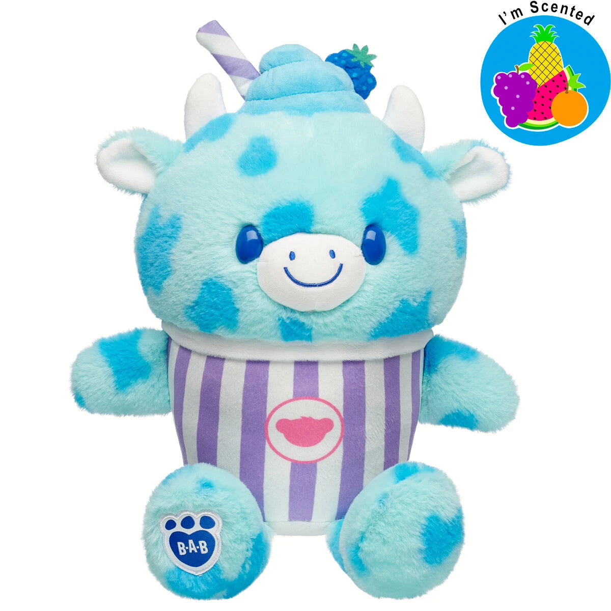 Blue Raspberry Cow Slushie Plushie Scented Gift Set | BAB - US 3395