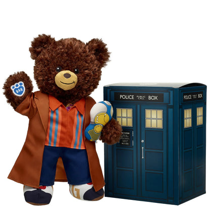 Doctor Who Teddy Bear Fifteenth Doctor Gift Set with TARDIS Gift Box | Build-A-Bear® - US 4119