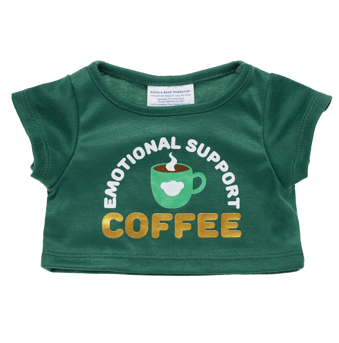 Emotional Support Coffee T-Shirt for Plush Toys | Build-A-Bear® - US 5320