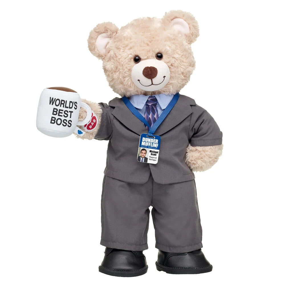 Happy Hugs Teddy Bear with The Office Michael Scott Costume Gift Set | Build-A-Bear® - US 6207