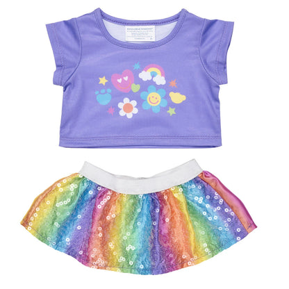 Rainbow Smiles Skirt Outfit | Build-A-Bear - US 2483