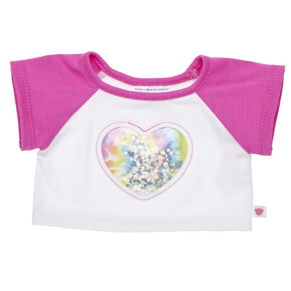 Tie-Dye Sequin Heart T-Shirt | Build-A-Bear - US 8424