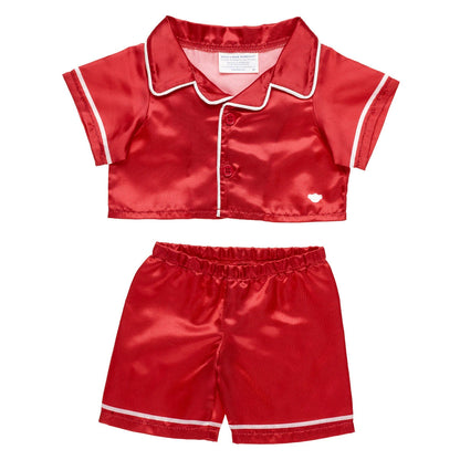 Timeless Teddy Bear Red Satin Pajama Gift Set| Build-A-Bear® - US 4979