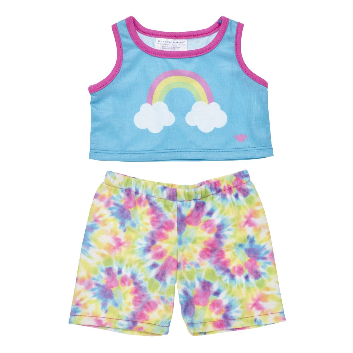 Pink Cuddles Teddy Bear Rainbow PJs Gift | Build-A-Bear - US 6364
