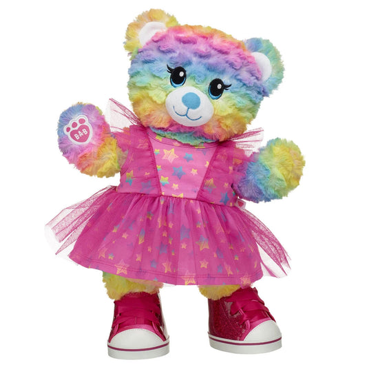 Rainbow Party Teddy Bear Star Dress Gift Set | Build-A-Bear® - US 8123