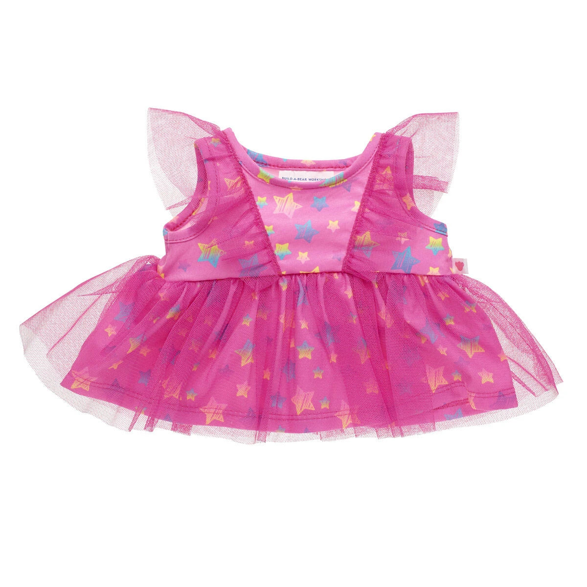 Pink Stars Tulle Sleeve Dress for Plush Toys | Build-A-Bear® - US 5297