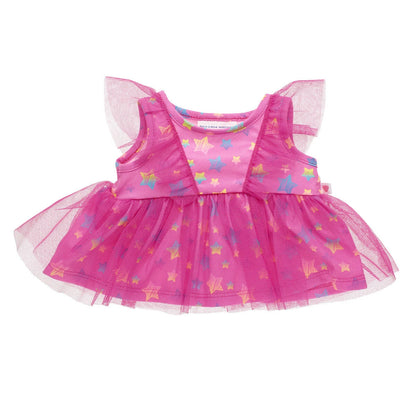 Pink Stars Tulle Sleeve Dress for Plush Toys | Build-A-Bear® - US 5297