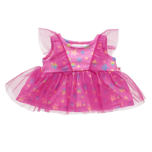 Pink Stars Tulle Sleeve Dress for Plush Toys | Build-A-Bear® - US 5297