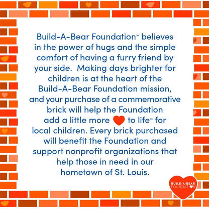 Build-A-Bear Foundation Deluxe Commemorative Brick - US 8031