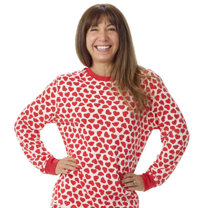 Build-A-Bear Pajama Shop™ Red Hearts PJ Top - Adult - US 7773