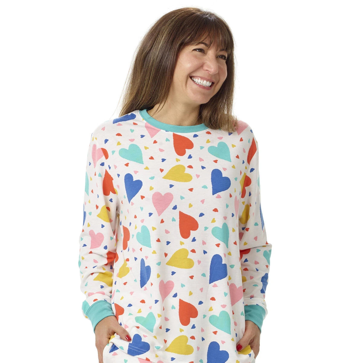 Build-A-Bear Pajama Shop™ Colorful Hearts PJ Top - Adult - US 4600