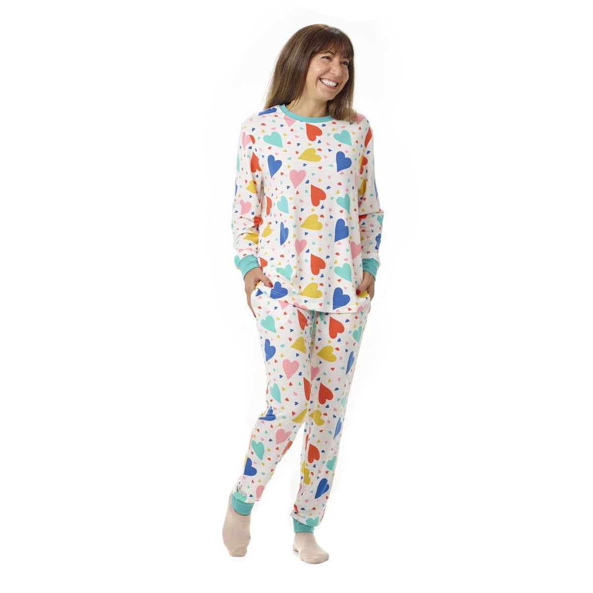 Build-A-Bear Pajama Shop™ Colorful Hearts PJ Pants - Adult - US 1181