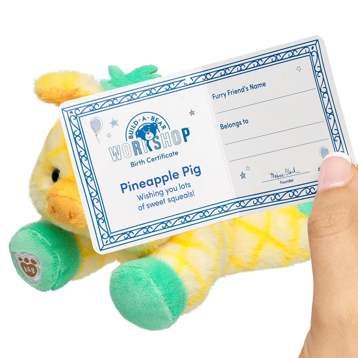 Build-A-Bear Mini Beans Pineapple Pig Stuffed Animal | BAB - US 3204