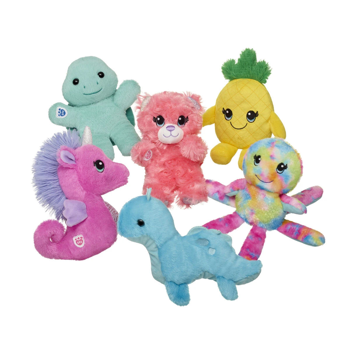 Mini Beans Rainbow Octopus Stuffed Animal - US 6454