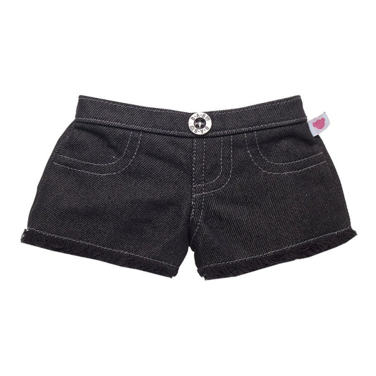 Black Denim Frayed Shorts for Stuffed Animals | Build-A-Bear® - US 9574