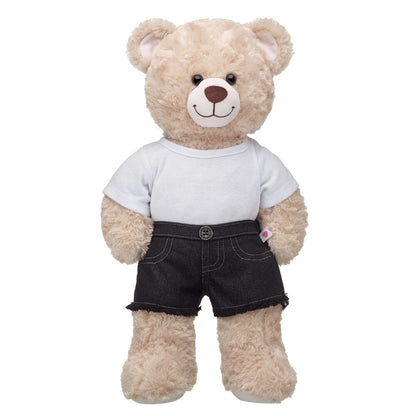 Black Denim Frayed Shorts for Stuffed Animals | Build-A-Bear® - US 9667