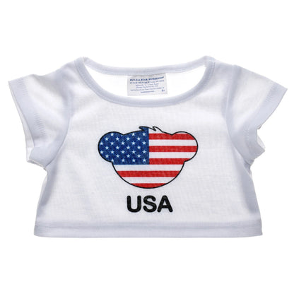 Happy Hugs Teddy Bear USA T-Shirt Gift Set | Build-A-Bear - US 1075