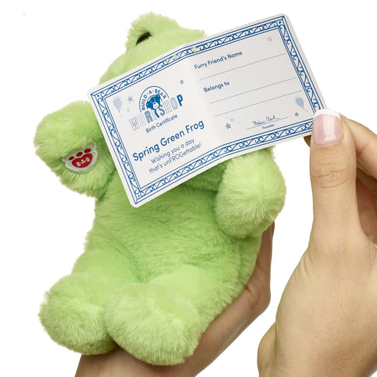 Build-A-Bear Mini Beans Spring Green Frog Stuffed Animal - US 8612