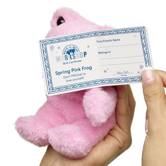 Mini Beans Spring Pink Frog Stuffed Animal | Build-A-Bear® - US 1472
