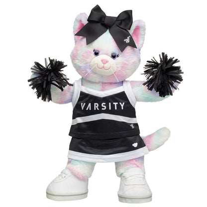 Online-Only Pastel Swirl Kitty Black Cheer Uniform Set | Build-A-Bear® - US 8332