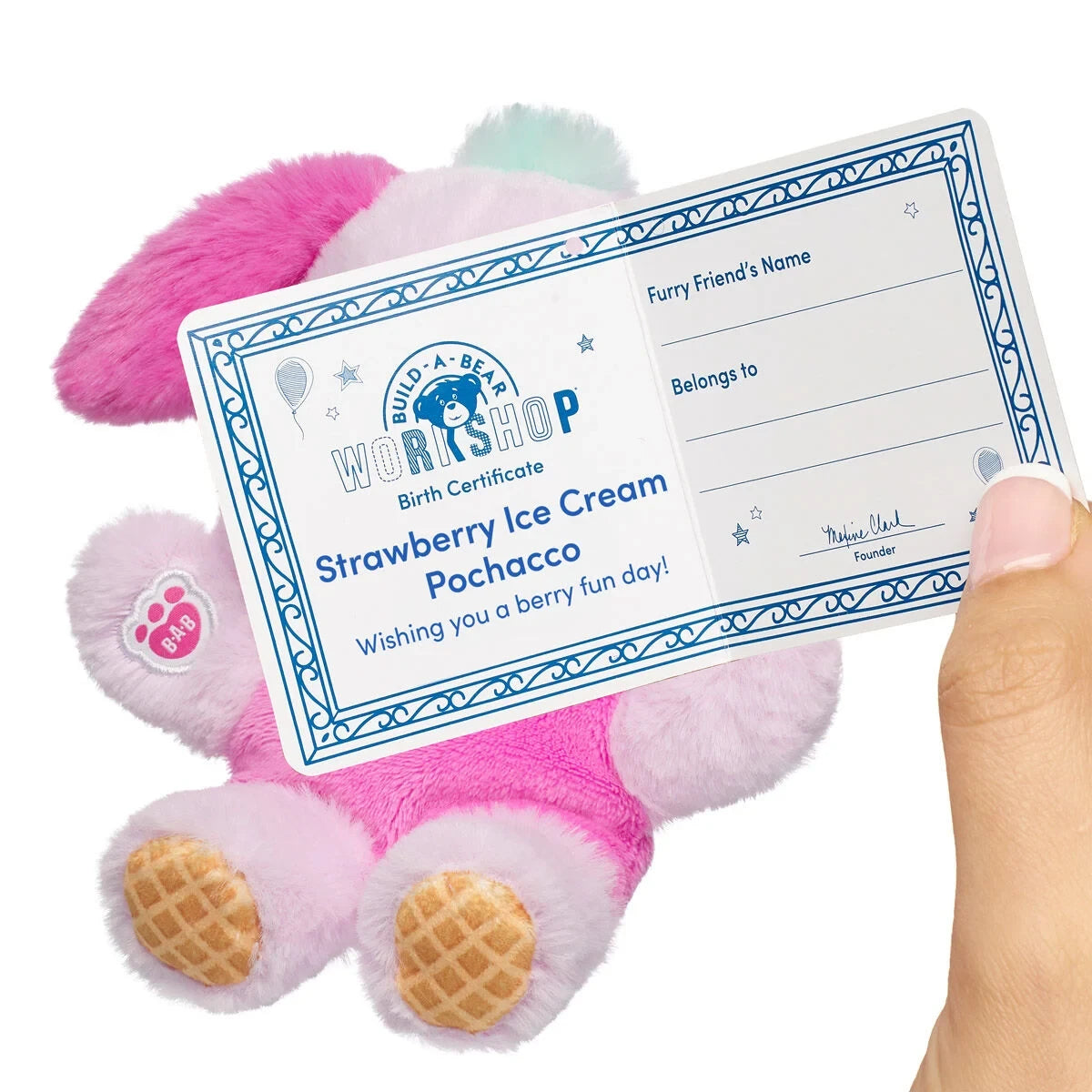 Build-A-Bear Mini Beans Strawberry Ice Ice Cream Pochacco | Build-A-Bear - US 1949