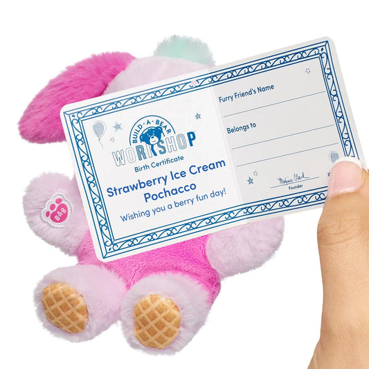 Build-A-Bear Mini Beans Strawberry Ice Ice Cream Pochacco | Build-A-Bear - US 1949