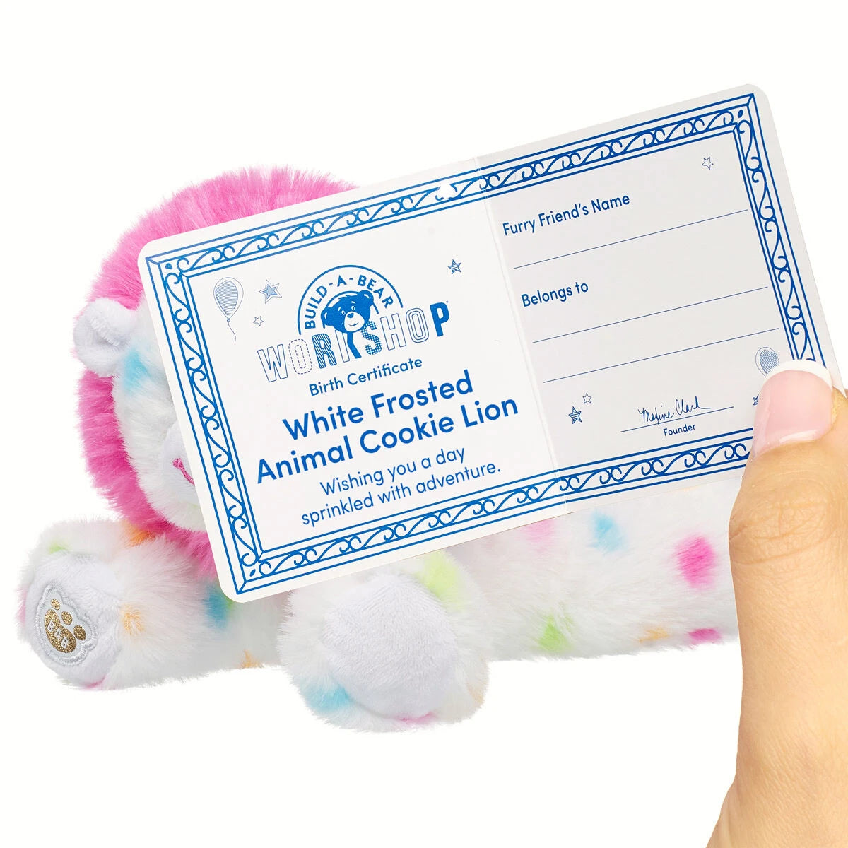Build-A-Bear Mini Beans White Frosted Animal Cookie | BAB - US 4955