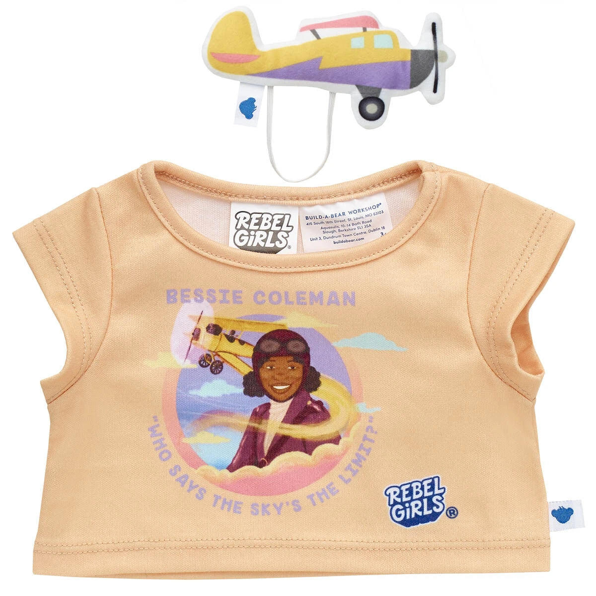 Rebel Girls Bessie Coleman T-Shirt | Shop at Build-A-Bear® - US 6506