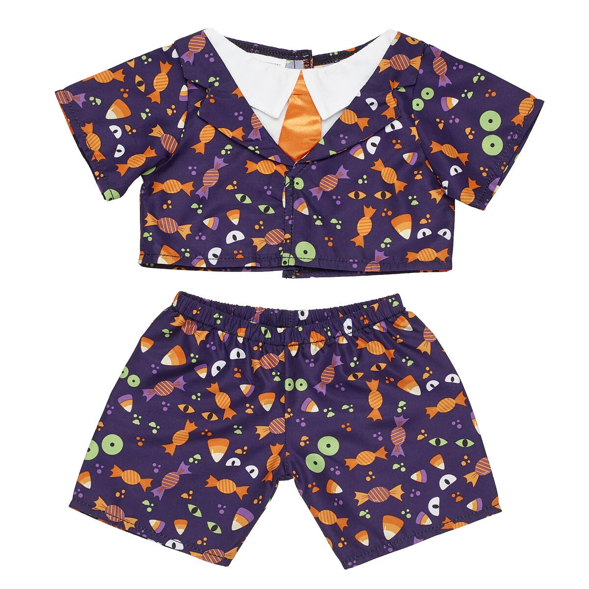Halloween Suit w/ White Collars &amp; Orange Tie | Build-A-Bear® - US 6272