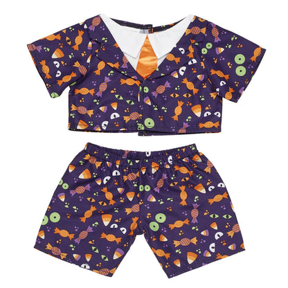 Halloween Suit w/ White Collars &amp; Orange Tie | Build-A-Bear® - US 6272