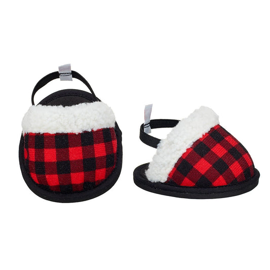 Red Buffalo Check Slippers | Shop Online at Build-A-Bear® - US 9580