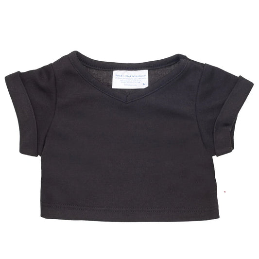 Online Exclusive Black V-Neck T-Shirt | Build-A-Bear - US 5107
