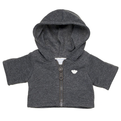 Charcoal Grey Zip Hoodie for Stuffed Animals | Build-A-Bear® - US 7634