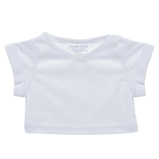 Online Exclusive White V-Neck T-Shirt | Build-A-Bear - US 8052