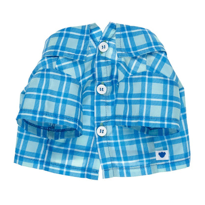 Blue Check T-Shirt for Stuffed Animals - US 9383
