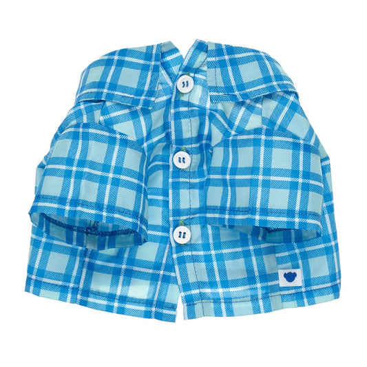 Blue Check T-Shirt for Stuffed Animals - US 9383