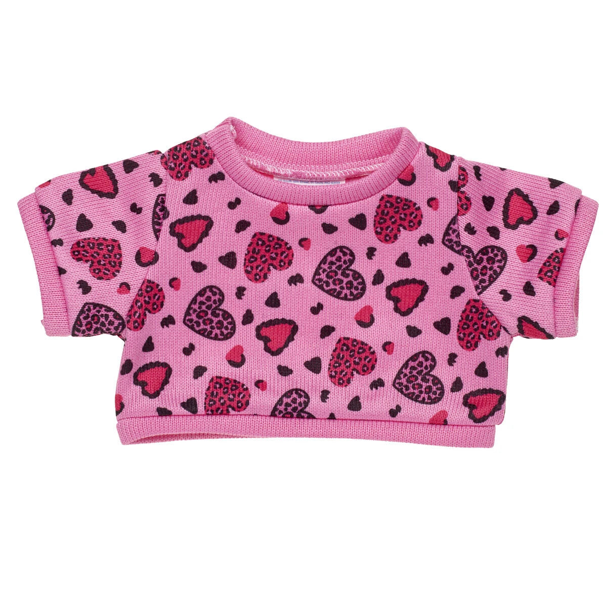 Leopard Print Heart Sweater | Build-A-Bear - US 2509