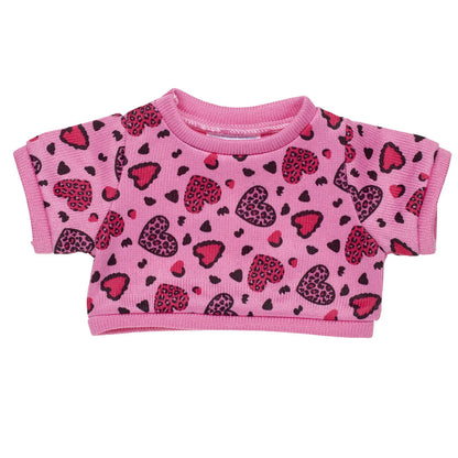 Leopard Print Heart Sweater | Build-A-Bear - US 2509