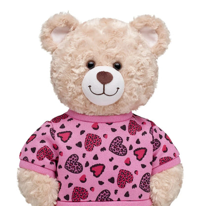 Leopard Print Heart Sweater | Build-A-Bear - US 2509