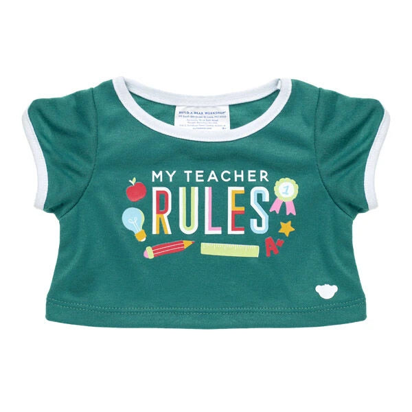 My Teacher Rules T-Shirt for Stuffed Animals | Build-A-Bear® - US 3684
