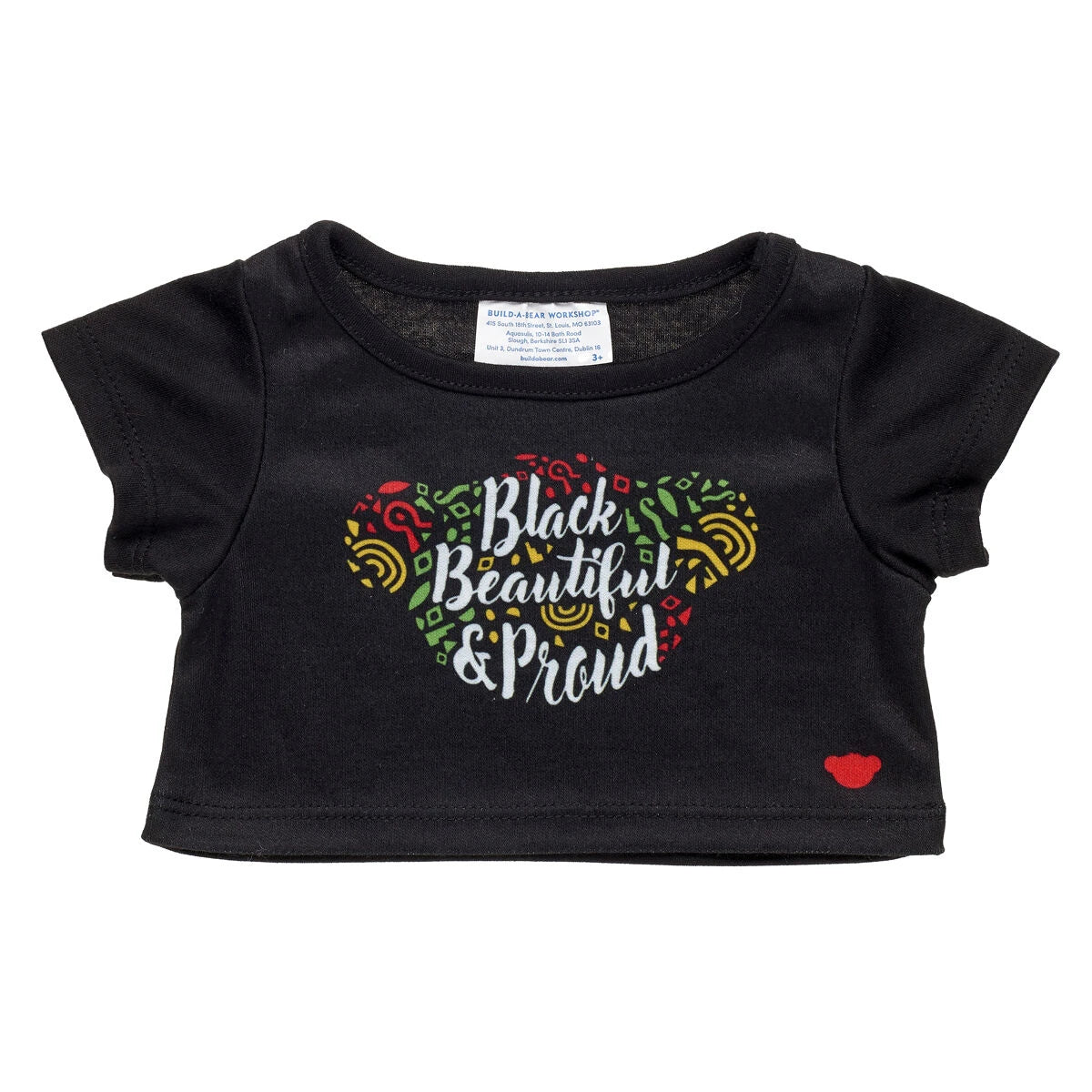 "Black, Beautiful &amp; Proud" T-Shirt for Stuffed Animals | Build-A-Bear® - US 8880