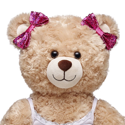 Fuchsia Sequin Bows 2 pc. for Stuffed Animals | Build-A-Bear® - US 7578