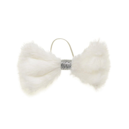 Fuzzy White Bow for Stuffed Animals | Build-A-Bear Workshop® - US 1652