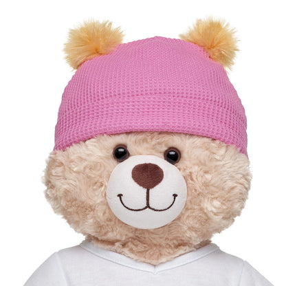 Pink Waffle Knit Beanie | Build-A-Bear - US 6322