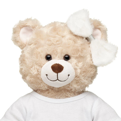 Fuzzy White Bow for Stuffed Animals | Build-A-Bear Workshop® - US 8557