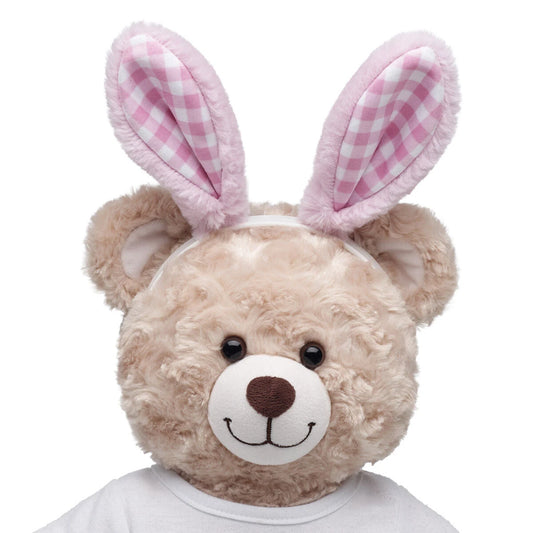 Pink Gingham Bunny Ears Headband | Build-A-Bear - US 9729