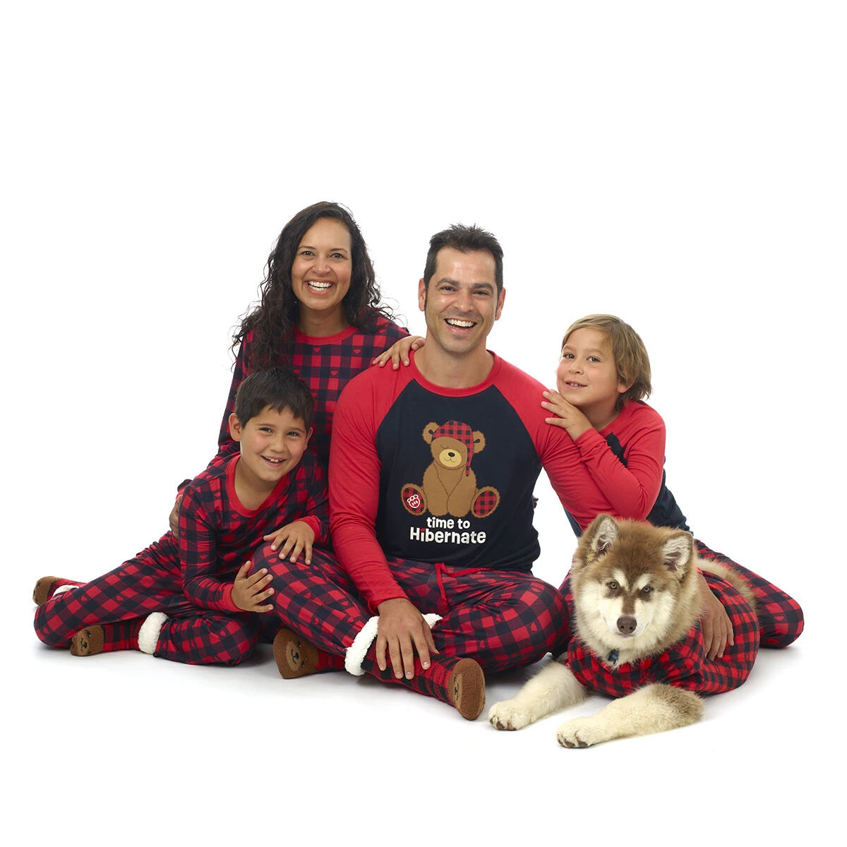 Build-A-Bear Pajama Shop™ Buffalo Check Bear Slipper Socks - Toddler, Youth &amp; Adult - US 4131