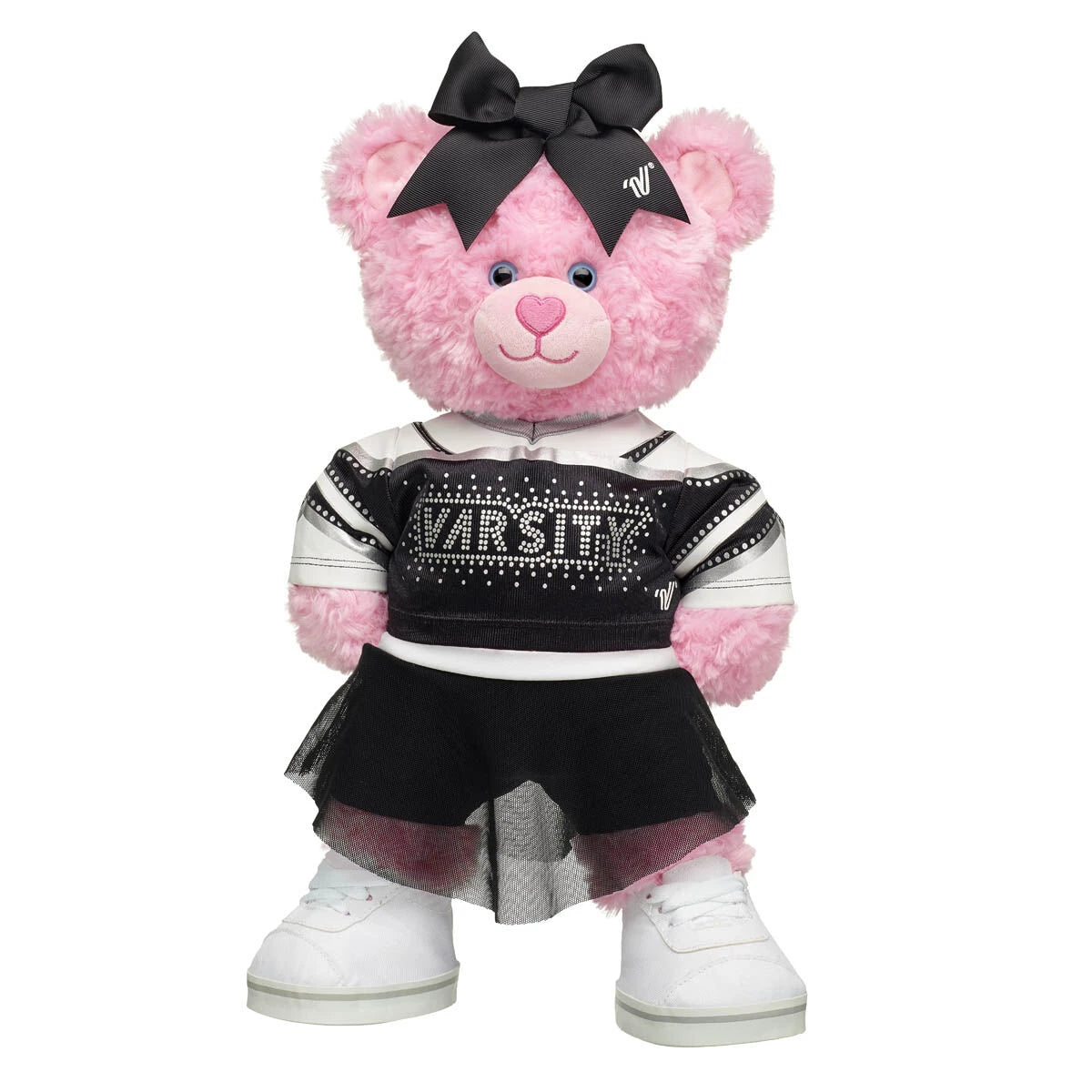 Pink Cuddles Teddy Bear All-Star Black Cheer Uniform Set | Build-A-Bear® - US 5117